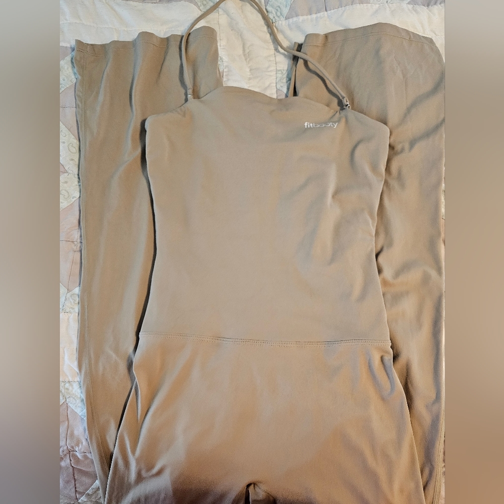 Fitbooty Taupe jumpsuit